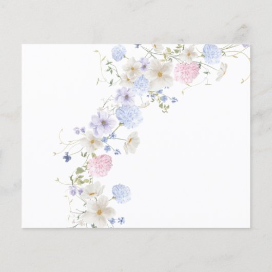 Papier Recette de Fête des mariées Fleur sauvage rose vio (Dos)