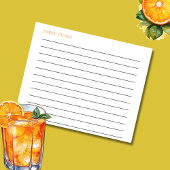 Papier Recette de Fête des mariées Floral Orange été
