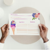 Papier Recette de Fête des mariées florale de crème glacé