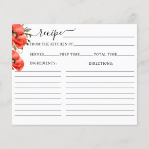 Papier recette de Fête des mariées minimaliste de pavot f