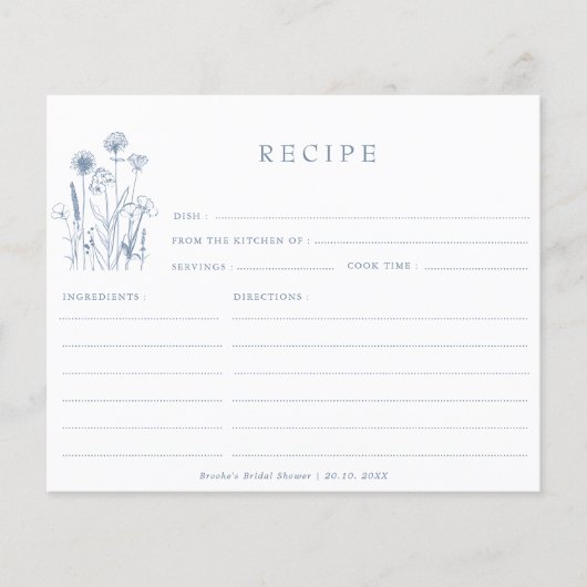 Papier Recette de Fête des mariées minimaliste simple (Devant)