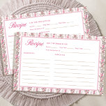 Papier Recette de Fête des mariées Vintage rose<br><div class="desc">Recette de Fête des mariées Vintage rose</div>
