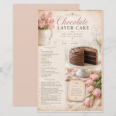 Papier Recette de gâteau au chocolat de style Hershey, Tu (Devant / Derrière)