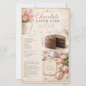 Papier Recette de gâteau au chocolat de style Hershey, Tu (Devant)