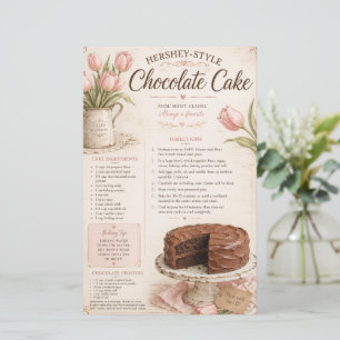 Papier Recette de gâteau au chocolat de style Hershey, Tu
