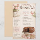 Papier Recette de gâteau au chocolat de style Hershey, Tu (Devant / Derrière)
