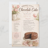 Papier Recette de gâteau au chocolat de style Hershey, Tu (Devant)