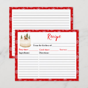 Papier Recette de gâteau de Noël pour la cuisson des fête