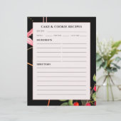 Papier Recette de gâteau et de biscuits | Cerises botaniq (Debout devant)