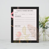 Papier Recette de gâteau et de biscuits | Papillon botani (Debout devant)