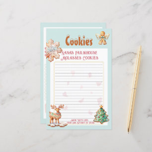 Papier Recette de la Maison de Ferme Vintage pour Souhait