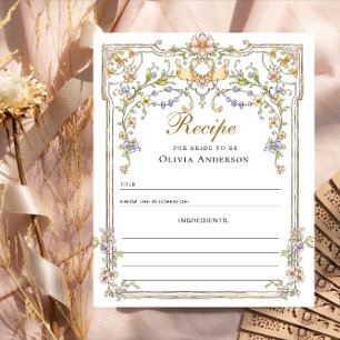 Papier Recette de la nuptiale florale de Grace ornée vict