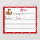Papier Recette de pudding de Noël pour la cuisson des fêt (Devant)