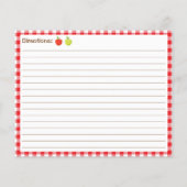 Papier Recette de tarte Apple En vichy rouge Recette (Dos)