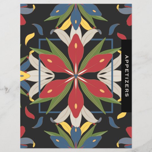 Papier Recette de tuile de cuisine Divider Chapitre | Ent (Devant)