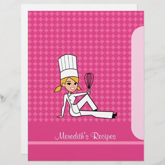 Papier Recette d'illustration Cute Cook (Devant / Derrière)