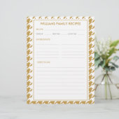 Papier Recette d'insertion de nom de famille Houndstooth (Debout devant)