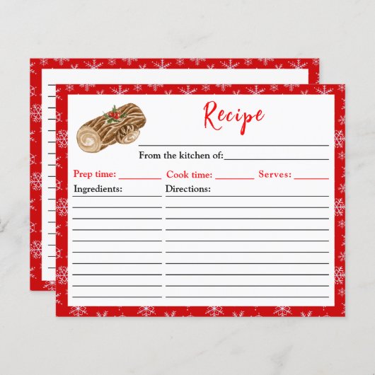 Papier Recette du journal de Noël de Noël de Noël de Noël (Devant / Derrière)