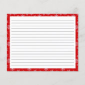 Papier Recette du journal de Noël de Noël de Noël de Noël (Dos)