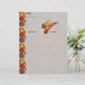 Papier Recette épices de cuisine Insertion-Arrière - plan (Debout devant)