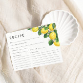 Papier Recette Fête des mariées citron aquarelle