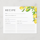 Papier Recette Fête des mariées citron aquarelle (Devant)