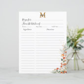 Papier Recette florale de champignons de la forêt de mono (Debout devant)