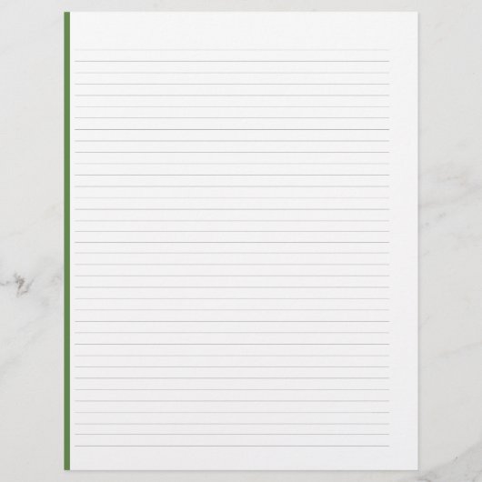 Papier Recette lin avec notes Format lettre ModernGreen (Dos)