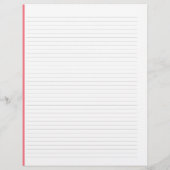 Papier Recette lin avec notes Format Lettre rose moderne (Dos)