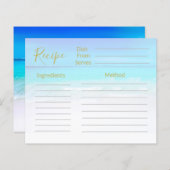 Papier Recette Ocean Beach Bleu de mer (Devant / Derrière)