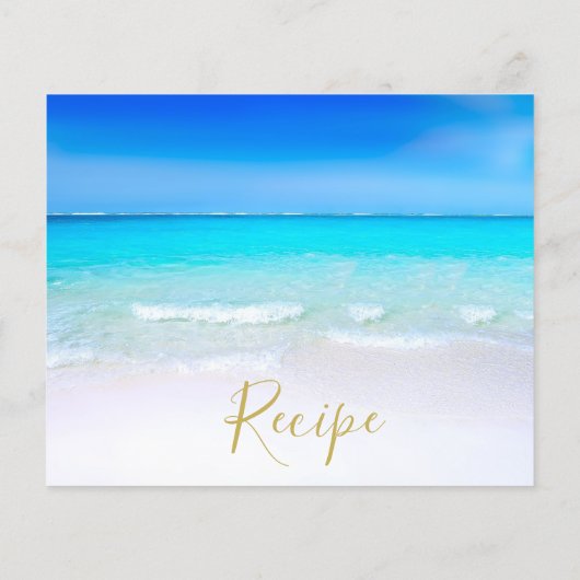 Papier Recette Ocean Beach Bleu de mer (Dos)
