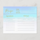 Papier Recette Ocean Beach Bleu de mer (Devant)