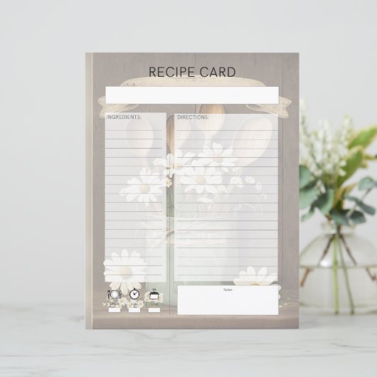 Papier Recette Pays Rustlic Insertion (Debout devant)