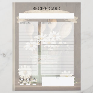 Papier Recette Pays Rustlic Insertion