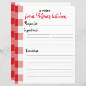 Papier recette personnalisé (Devant / Derrière)