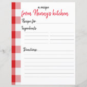 Papier recette personnalisé (Devant)