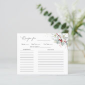 Papier Recette pour Bride Red Berries Foliage vert (Debout devant)