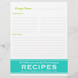 Papier Recettes de la famille rétro Classeur personnalisé