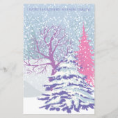 Papier Recettes de Noël de neige moderne CHANGER COULEUR (Dos)