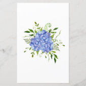 Papier Recherche de mots de mariage Hydrangeas bleues (Dos)