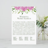 Papier Recherche de mots Hydrangea Rose Jeu de douche de (Debout devant)