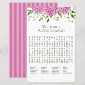 Papier Recherche de mots Hydrangea Rose Jeu de douche de (Devant / Derrière)