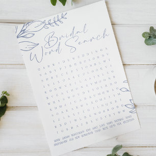 Papier Recherche de mots jeu de Fête de Mariage Fleurs Pe