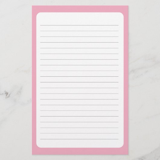 Papier recouvert d'une bordure rose (Devant)