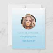 Papier Recouvrement de la grille Budget Bleu Faire-part d (Dos)