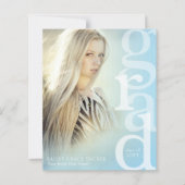 Papier Recouvrement de la grille Budget Bleu Faire-part d (Devant)