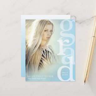 Papier Recouvrement de la grille Budget Bleu Faire-part d