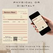 Papier Reçu de vente de facture de petite entreprise à la