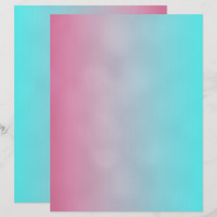 Papier Recyclé rose à Aqua Ombre 8 1/2" x 11"