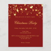 Papier Red gold stars compagnie Noël (Devant)